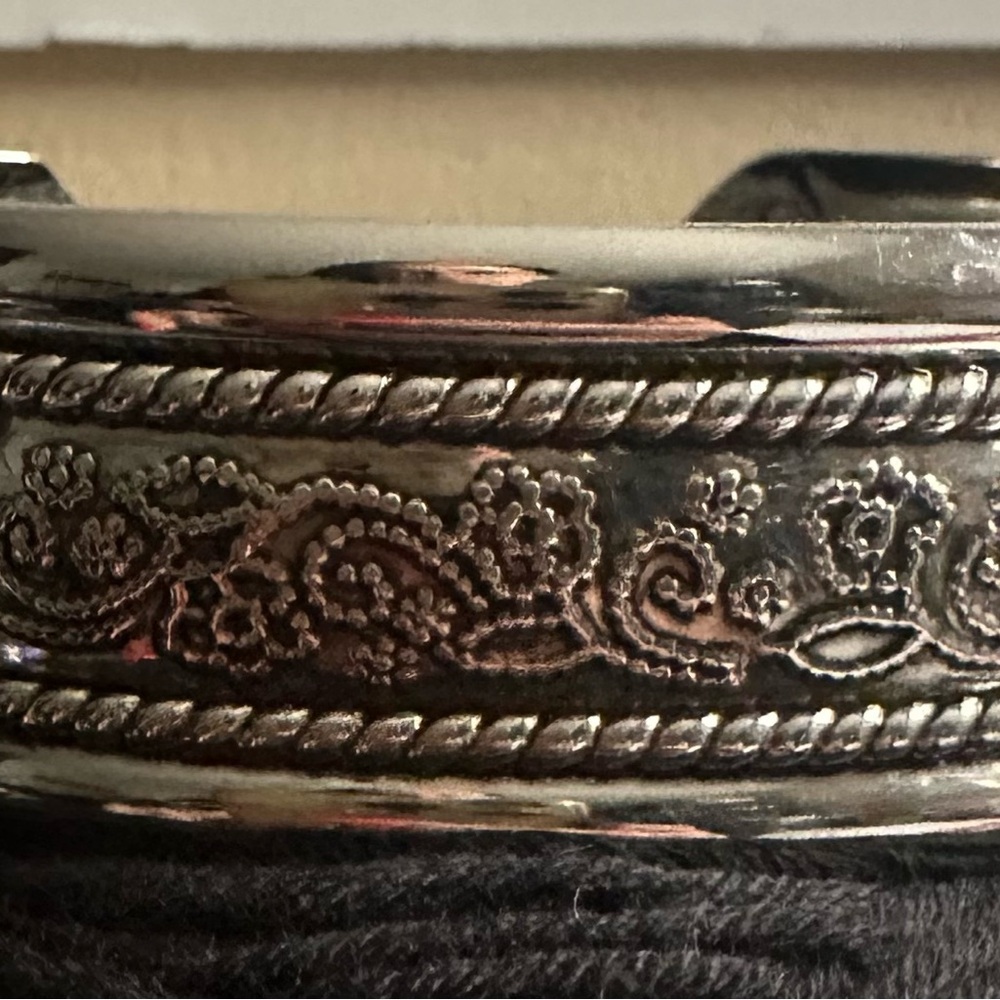 Silver Embossed Cuff Bracelet
